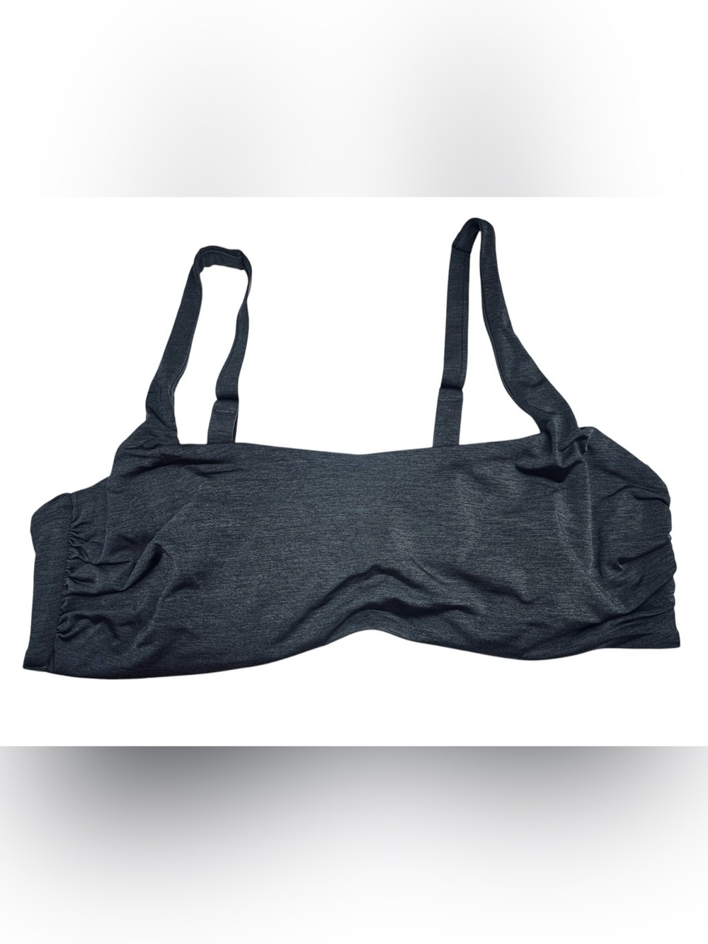 Athleta Heathered Dark Gray Underwire Bikini Swim Top Bra Style 40B/C Support